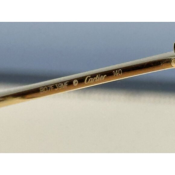 Cartier Gold Pilot Sunglasses CT0298S-003 Cat.2 140-57-13 (K) - Picture 13 of 16